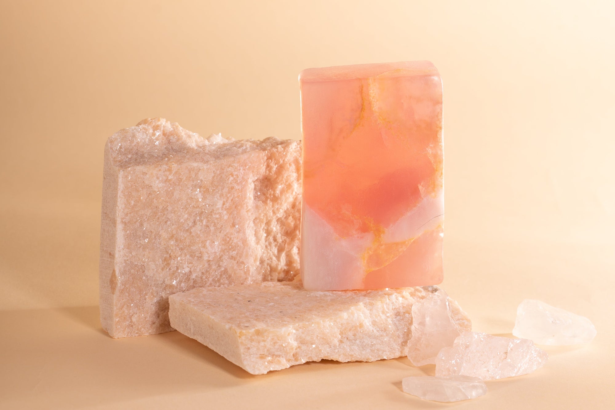 soap rocks rose quart