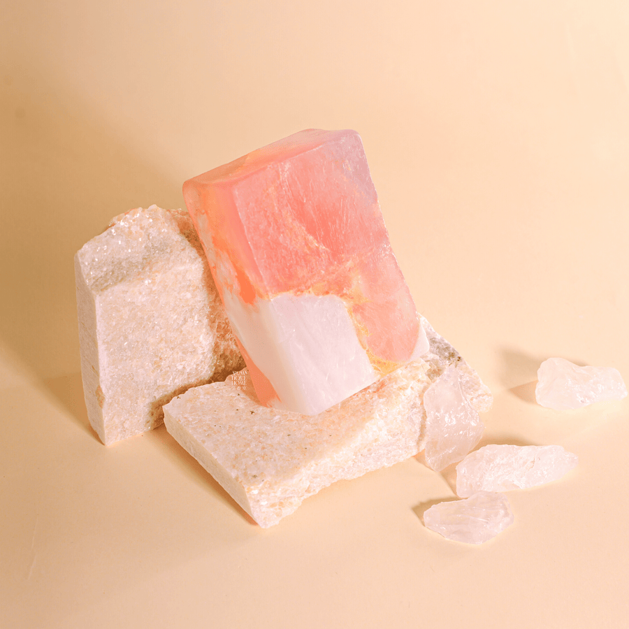 粉水晶天然寶石手工皂