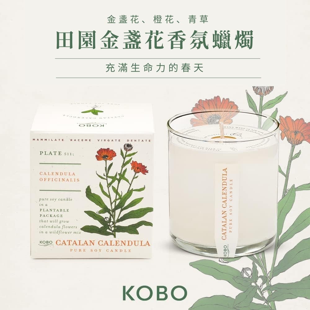 KOBO CANDLES | ILLINOIS, USA 香氛蠟燭 植栽系列-田園金盞花香氛蠟燭