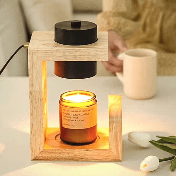 CANDLE WARMER 周邊小物 北歐幾何｜原木香薰融蠟燈